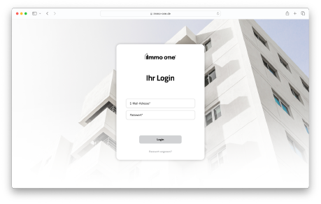 Immo One | Immobilienverwaltung Software Login